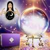 Majestic's Sfera di cristallo divinazione chiaroveggenza 8 cm e il suo supporto in metallo + scatola - Perfetta per la cristallomanzia, la divinazione, la medianità [GARANZIA A VITA].