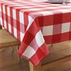 Encasa XO Tovaglia Rettangolare in Cotone | (140x180 cm) | Controlli rossi di Buffalo | Tovaglia Decorativa