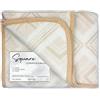 Tex family COPERTA SQUARE in vera Pura LANA morbida e calda colore Naturale - 2 PIAZZE