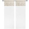 emmevi Tende Coppia Finestra Porta Interno Tessuto Shabby Chic MOD.Tenda Margherita 1 CONF 60X240 Tortora