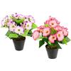 Flair Flower Petunia artificiale, pianta ornamentale, campanula, pianta artificiale, piccola pianta d'appartamento, fiori artificiali, fiori di seta, decorazione finte, pianta in vaso