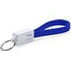 Portachiavi pubblicitari in plastica con caricabatterie micro USB personalizzato Pirten personalizzate o neutre