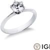 Gioielli di Valenza Anello fidanzamento Regina Oro Bianco 0,90 ct