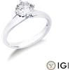 Gioielli di Valenza Anello Fidanzamento Imperiale in Oro Bianco 0,90 ct