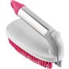 Kleeneze® KL078957EU7 - Spazzola abrasiva 2 in 1 con testa in gomma | Pratica maniglia per il trasporto | Pulizia veloce delle stoviglie | Rosa/grigio