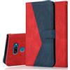 Radoo Cover per LG K50 / Q60, Custodia Portafoglio a Libro Protettiva Flip Cover con Porta Carte, Interno TPU Antiurto Chiusura Magnetica Case Custodie in Pelle per LG K50 / Q60(Rosso Blu)