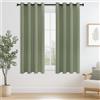 MRTREES 2 Pezzi Tende Oscuranti per Interni Isolanti Termiche con Occhielli Moderne Tende Coprenti Tinta Unita per Camera da Letto e Soggiorno Cameretta Bambini Elegante Corto 140x145 CM Verde