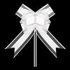 AWCIGG® 50 PCS Fiocco di Organza Bianchi, Fiocchi Auto Matrimonio, Fiocco Autotirante, Grandi Coccarde Fiocco per Matrimoni, Feste, Natale, San Valentino Decorazione e Compleanno