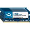 OWC 128 GB (4 x 32 GB) 2666 MHz DDR4 PC4-21300 SO-DIMM 260 Pin aggiornamento Memoria, (OWC2666DR4S128S), per iMac (iMac19,1) da 2019 e Laptop PC 2019