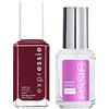 Essie Speed Setter Top Coat Colore Trasparente per Unghie Formula Ultra Fast Dry + Essie Expressie 3 in 1 Smalto ad Asciugatura Rapida 290 Not So Low Key - 2 Cosmetici