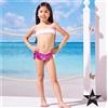 I Am Bikini - Bikini Bianco Con Frange Fucsia Bambina Junior 4A