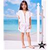 I Am Bikini - Copri Costume Caftano Bianco Bambina Junior 2A