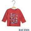 Blue Seven - Maglietta Maniche Lunghe Rossa Neonato 3-6 m
