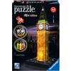 Ravensburger - 3D Puzzle 216 PZ. Simboli e Monumenti Big Ben Night Edition