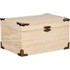 Glorex Baule in legno naturale, 18 x 12,5 x 10 cm