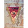 Gagliardetto A.S. ROMA Triangolare Giallo e Rosso Ricamato cm 17 x 14 - Nuovo