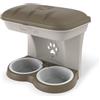 Bama Ciotola Doppia per Cani Sospesa con Scomparto Bama Food Stand Maxi Tortora - 19045
