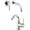 Bugnatese Kobuk miscelatore lavabo a muro e bidet