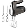 Tefal HT650E Power Mix Silence Frullatore manuale | 600 Watt | regolatore di velocità variabile | funzione turbo e espulsione | motore estremamente silenzioso | con 2 fruste e 2 ganci per impastare |