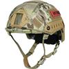 Onetigris Casco Tattico PJ Tipo Militare - Fast Helmet per Airsoft Con Copertura & Nvg Mount Goggles per Cqb Shooting Paintba