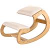 Predawn Sedia Ergonomica Posturale, Sedia Posturale, Sedia Per Inginocchiarsi, Sedia Per Ginocchia, Legno & Cuscino Lino, Allevia Dolore alla Schiena/Collo & Migliora Postura (Quercia Bianca)