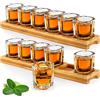 SuproBarware [Set regalo] Set di bicchieri da tiro alla rinfusa 60 ml/2 oz porta cocktail 2 confezioni e 12 bicchieri da bicchiere, per bevande e tavola da portata e in vetro trasparente per liquori