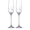 DIAMANTE Coppia di calici da champagne e prosecco Swarovski, design Romance, decorati con cristalli Swarovski, con confezione regalo