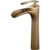Beelee Rubinetto a cascata in ottone anticato - Rubinetto vintage per lavandino | Elegante beccuccio a cascata con finitura anticata, in ottone massiccio, con cartuccia in ceramica, anti-goccia
