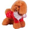 YAOTT Cappotto Invernale per Cani Giacca in Felpa Calda Piumino Impermeabile Antivento con Collo di Pelliccia per Cane Abbigliamento Imbottito per Animale Domestico di Taglia Piccola, 2 Gambe Rosso M