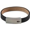 Lacoste Braccialetto in pelle da uomo Collezione PORT Decorato con disegno petit piqué - 2040110