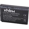 vhbw batteria compatibile con AVM Fritz!Fon C4, C5, EM25, EM325, M2, M325, MT-F telefono fisso cordless (750mAh, 3,7V, Li-Ion)