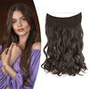 Gairyan Extension Capelli Filo Invisibile Secret Hair Extension Clip Capelli Finti Fascia Unica Wire Trasparente Capelli Sintetici Naturali Lunghi Ondulati Ricci Mossi 45cm - Marrone Cioccolato