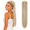 CAISHA 55cm Coda Capelli Nina Con Coulisse Capelli Extensions Finta Per Donna Posticcio Per Capelli Liscio Bionda Naturale Con Riflessi PH528