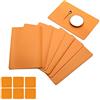 JJ JUJIN Set di 6 Tovagliette in Pelle Sottobicchieri Americana Non-scivolose Lavabile in PVC Resistente al Calore Tovaglietta per Tavolo da Pranzo Orange 45×30cm