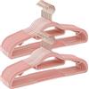 SONGMICS Grucce 30 Pezzi, Grucce Appendiabiti in Plastica, Antiscivolo, Salvaspazio, Spesso 0,5 cm, Largo 42 cm, Gancio Girevole a 360° Color Oro Rosa, Rosa Chiaro e Rosa CRP020PK01