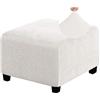 AQIGR Copripouf Quadrato 40 x 40/50 x 50/60x60/ 90x90 con Elastico,Copri Poggiapiedi Morbido Jacquard Fodere per Pouf Rettangolari Elasticizzati per Pouf Rimovibili per Soggiorno Camera da Letto