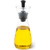 Cole & Mason H103019 Sawston Bottiglia Dispenser per Olio e Aceto, 370ml, Contenitore Olio con Dosatore, Vetro, Acciaio Inossidabile, 1 x Bottiglia, Fornito Vuoto
