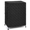 ARPAN Cesto portabiancheria con Coperchio e Maniglia per Un Facile Trasporto, Comodo Organizer per Vestiti, Giocattoli, Metallo, Nero, W24.5 X H50.5 X D35.5 cm