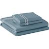 TOYABR Set copripiumino da 3 pezzi, 60% cotone e 40% tencel, 2 federe + 1 copripiumino, traspirabilità e leggerezza (azzurro, 135 x 200 cm, 50 x 75 x 1 cm)