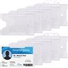 Vicloon Porta Badge - 10Pcs ID Carte, Carta d'identità, Tesserino Orizzontale in Plastica per Ufficio, Scuola, Licenze, Fiere, Conferenze (Bianco)