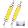 COITROZR LED R7S 118mm Bianco freddo 6000K, 10W Sostituzione 100W R7S J118 alogena, AC220V-240V 1000LM Angolo del fascio 360° R7S Lampadina LED COB 118mm lineare, 2pcs
