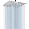 Voolan Soffione Per Doccia da 25cm Voolan, Testa Doccia Piazza ad Alta Pressione in Inox 304, Ti Offre Un'Esperienza di Doccia Confortevole Anche a Basse Pressioni d'Acqua e Consente (Cromo)