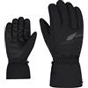 Ziener Guanti da sci Gordan da uomo, per sport invernali, impermeabili, traspiranti, nero/grafite, 9,5