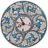 CERAMICHE CALTAGIRONE Orologio tondo ceramica siciliana Caltagirone 26 cm