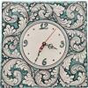 CERAMICHE CALTAGIRONE Orologio quadro in Ceramica Siciliana di Caltagirone verde 30x30