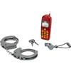 Theo Klein 8860 Set da Poliziotto I Attrezzatura e Accessori per Appassionati della Polizia tra Cui Manette, Fischietto e telefonino Giocattolo I Giocattoli per Bambini dai 3 Anni in su