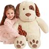 IKASA Cane Peluche Gigante Giocattolo Morbido - Cucciolo Animali di Peluche Grande Giganti Enormi Teneri Enorme Jumbo Morbidosi Animale Grasso - Regali per Bambini Ragazze (78cm, Marrone Chiaro)