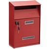 ARREGUI Up D-2006/R Cassetta Postale Individuale in Acciaio, Cassetta della Posta da Parete, Dimensione S (DIN A5), Con Finestra di Visualizzazione, Rosso