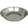 Cao Piastra da campeggio in acciaio inox con bordo, diametro 19 cm