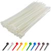 Gocableties - Fascette Cavi 200 mm x 7,6 mm 100 Pezzi bianche/trasparenti | Fascette in nylon resistenti e autobloccanti - Multiuso, per casa, ufficio, garage e fai da te